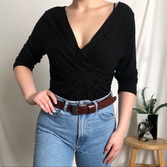 2/$20 |sophisticated quarter-length sleeve y2k top - Picture 2 of 4